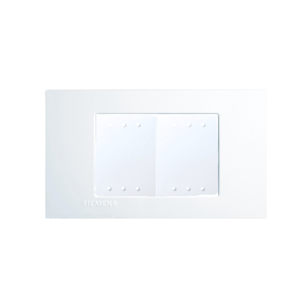 ชุดสวิตช์ 1 ทาง 2 ช่อง SIEMENS ขนาด 120MM สีขาว DELTA AZIO SERIES_0