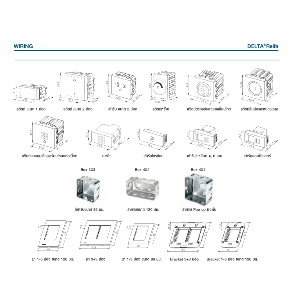 ชุดเต้ารับคู่ 3 ขา มีกราวด์ SIEMENS ขนาด 86MM สีขาว DELTA AZIO SERIES