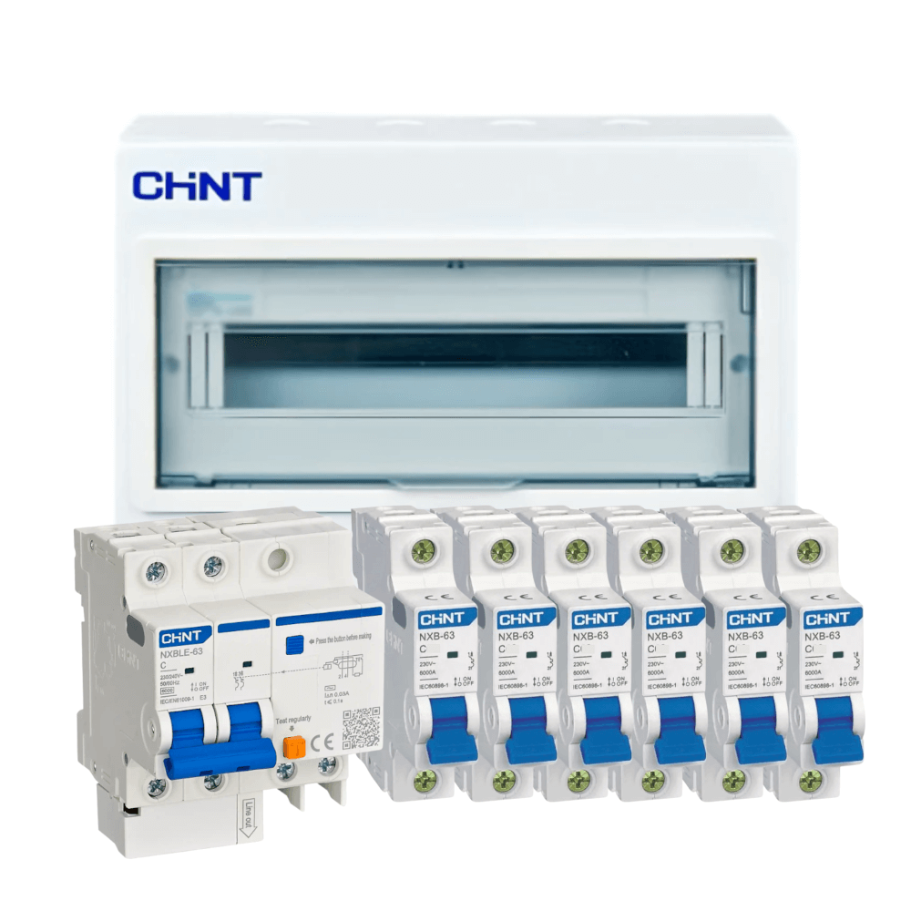 ชุดตู้คอนซุมเมอร์ยูนิต 10 ช่อง พร้อม เมนกันดูด 50A และลูกย่อย CHINT SET NX30-10G_0