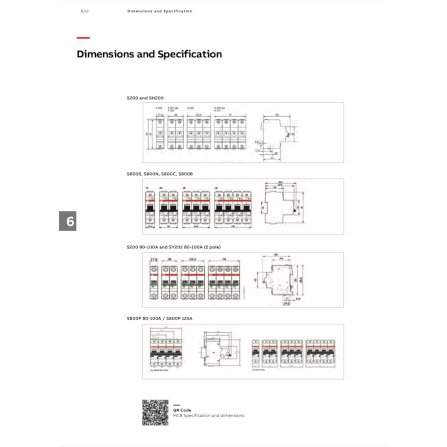 เซอร์กิตเบรกเกอร์ 6 แอมป์ 1 โพล 6kA ABB SH201-C6_5