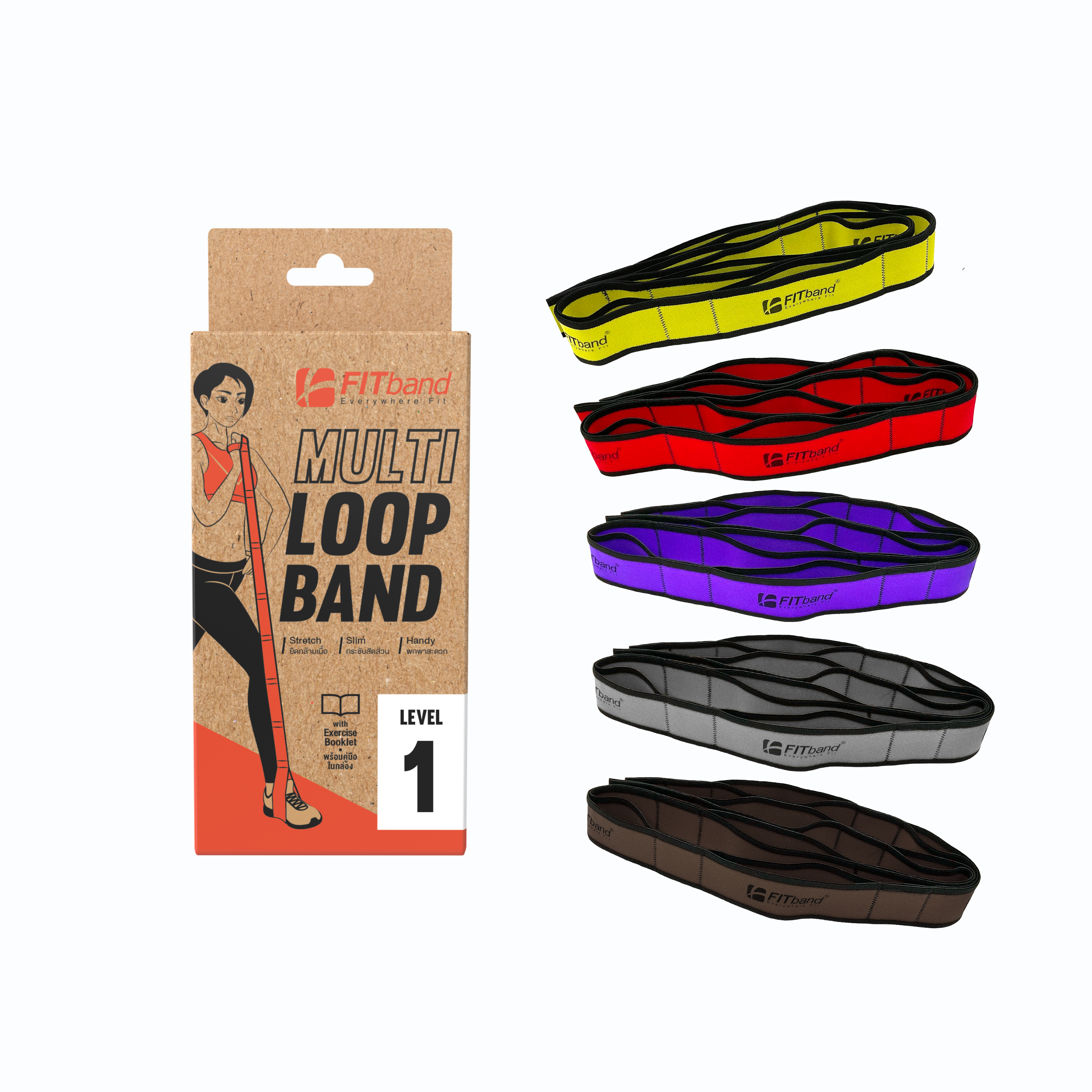 ยางยืดออกกำลังกาย FITBAND แบบ 9 ห่วง ระดับ 2 แรงต้าน 3.5 กิโลกรัม_3