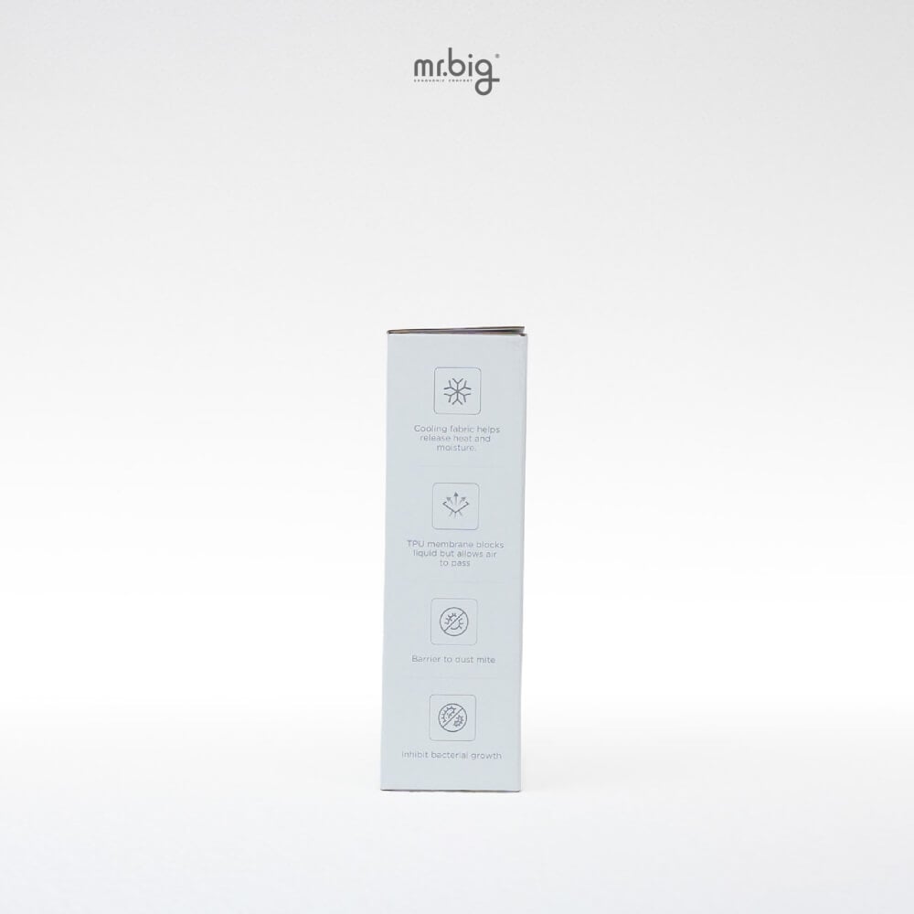 แผ่นรองกันเปื้อน 6 ฟุต MR.BIG กันน้ำ 100% ระบายอากาศ ป้องกันไรฝุ่น สีขาว