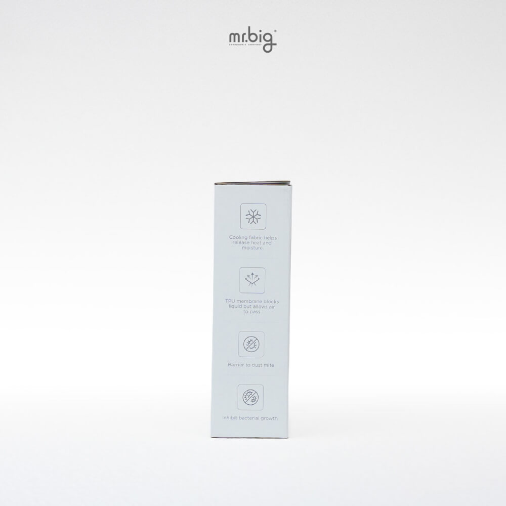 แผ่นรองกันเปื้อน 3 ฟุต MR.BIG กันน้ำ 100% ระบายอากาศ ป้องกันไรฝุ่น สีขาว