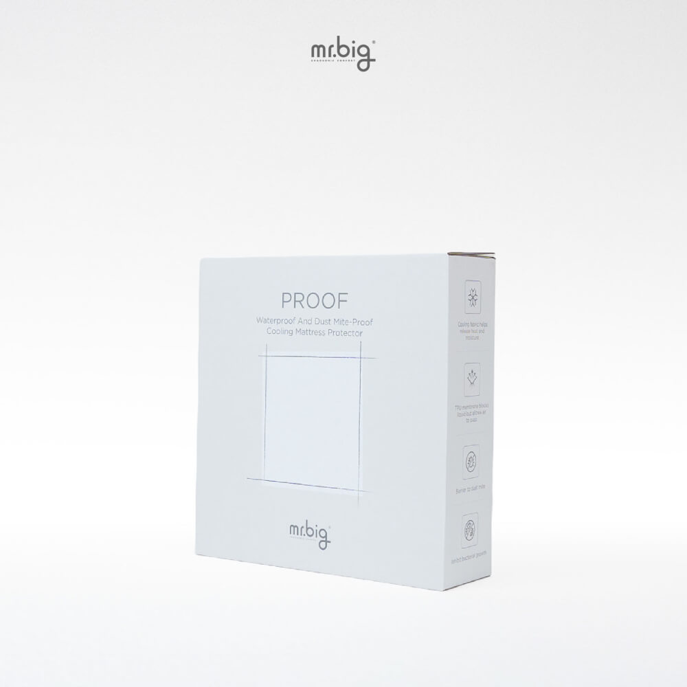 แผ่นรองกันเปื้อน 5 ฟุต MR.BIG กันน้ำ 100% ระบายอากาศ ป้องกันไรฝุ่น สีขาว