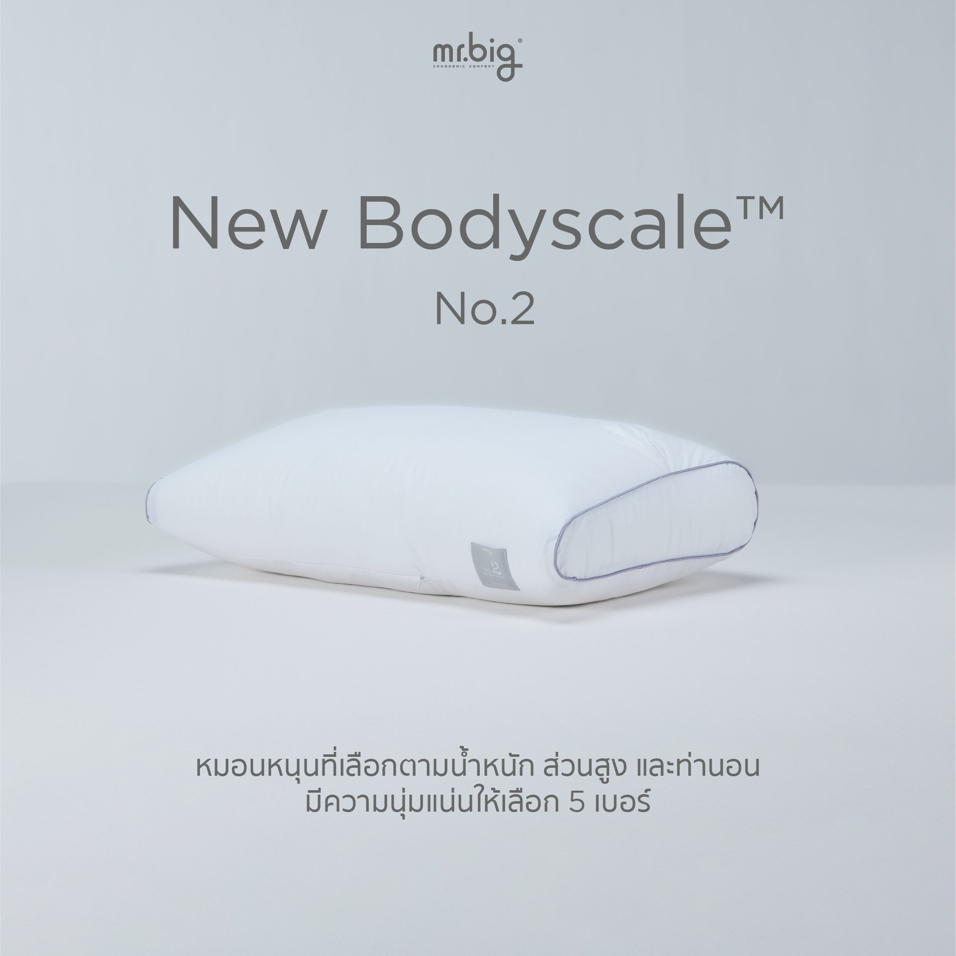 หมอนหนุน ERGONOMIC MR.BIG รุ่น NEW BODYSCALE PILLOW NO.1 สีขาว_5