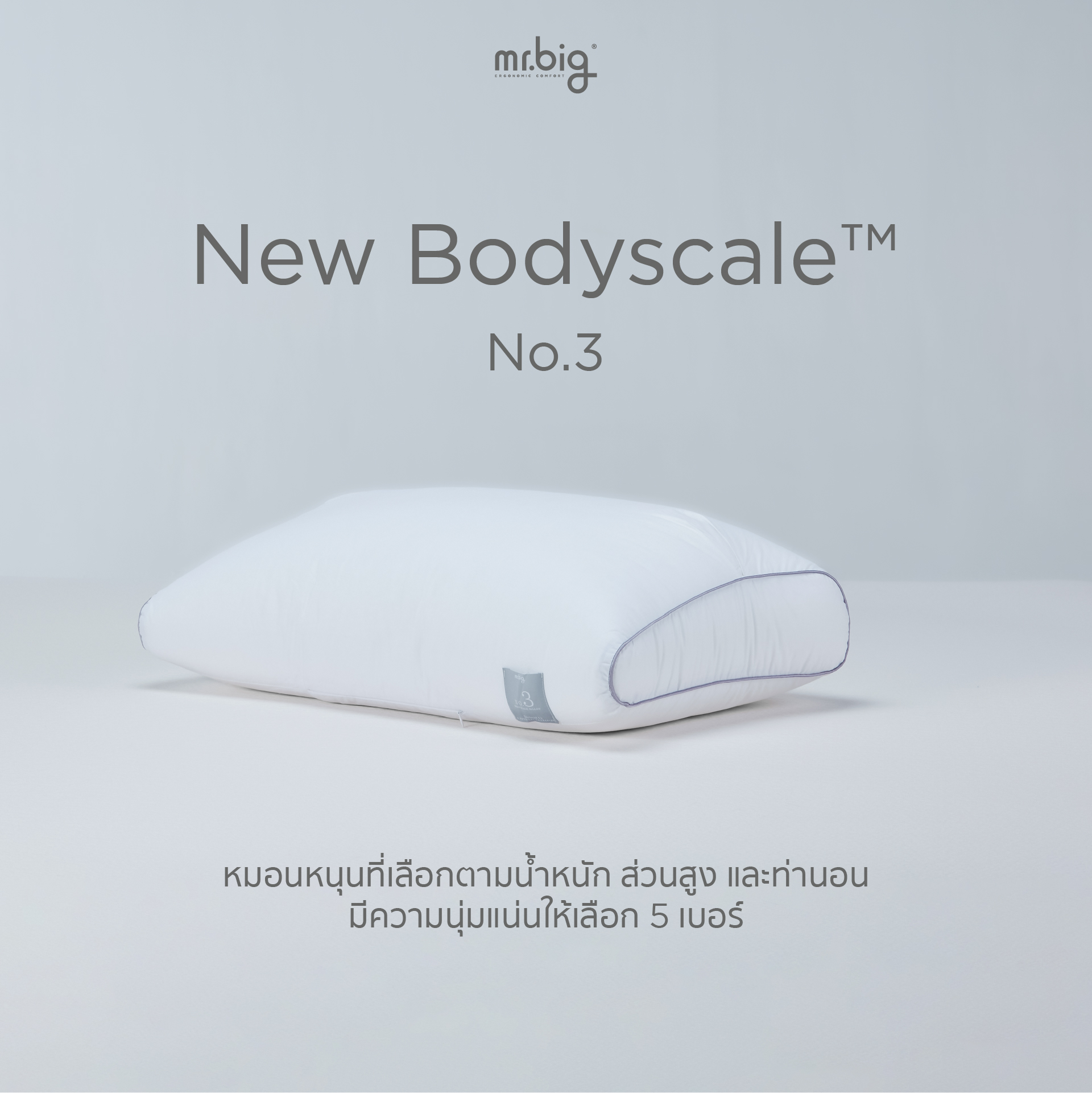 หมอนหนุน ERGONOMIC MR.BIG รุ่น NEW BODYSCALE PILLOW NO.5 สีขาว_6