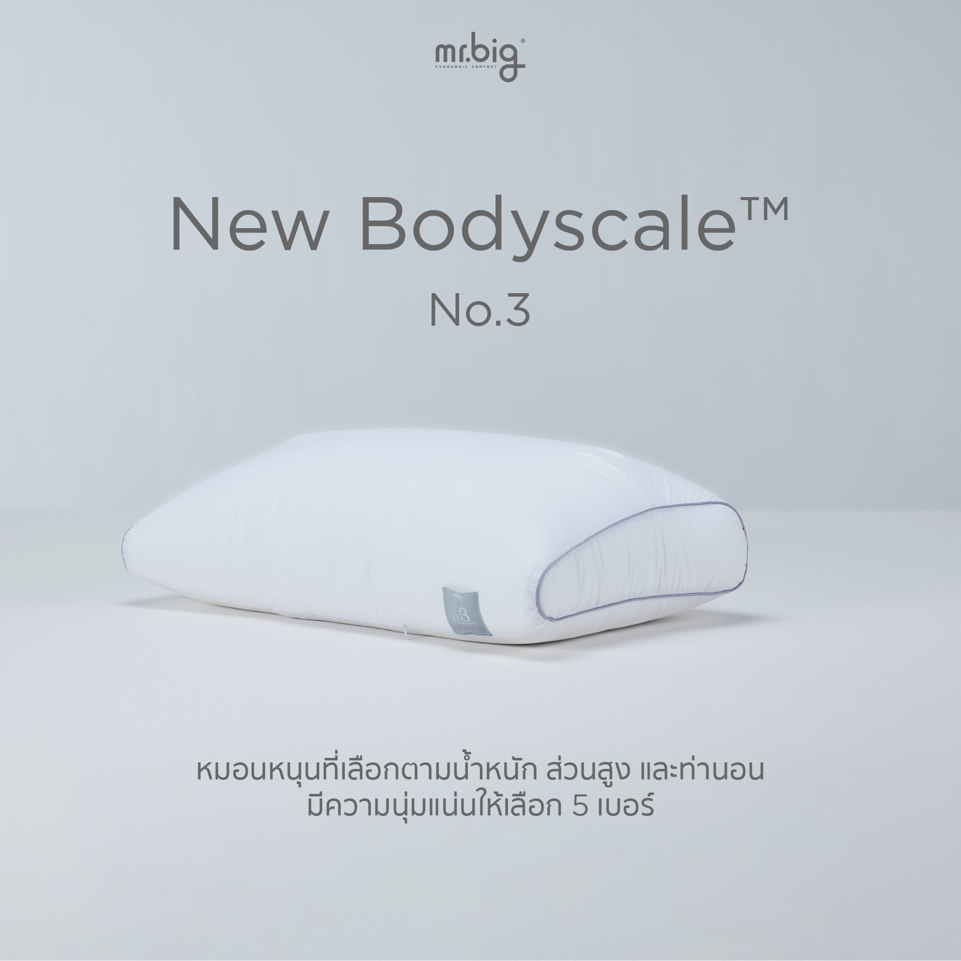 หมอนหนุน ERGONOMIC MR.BIG รุ่น NEW BODYSCALE PILLOW NO.1 สีขาว_6