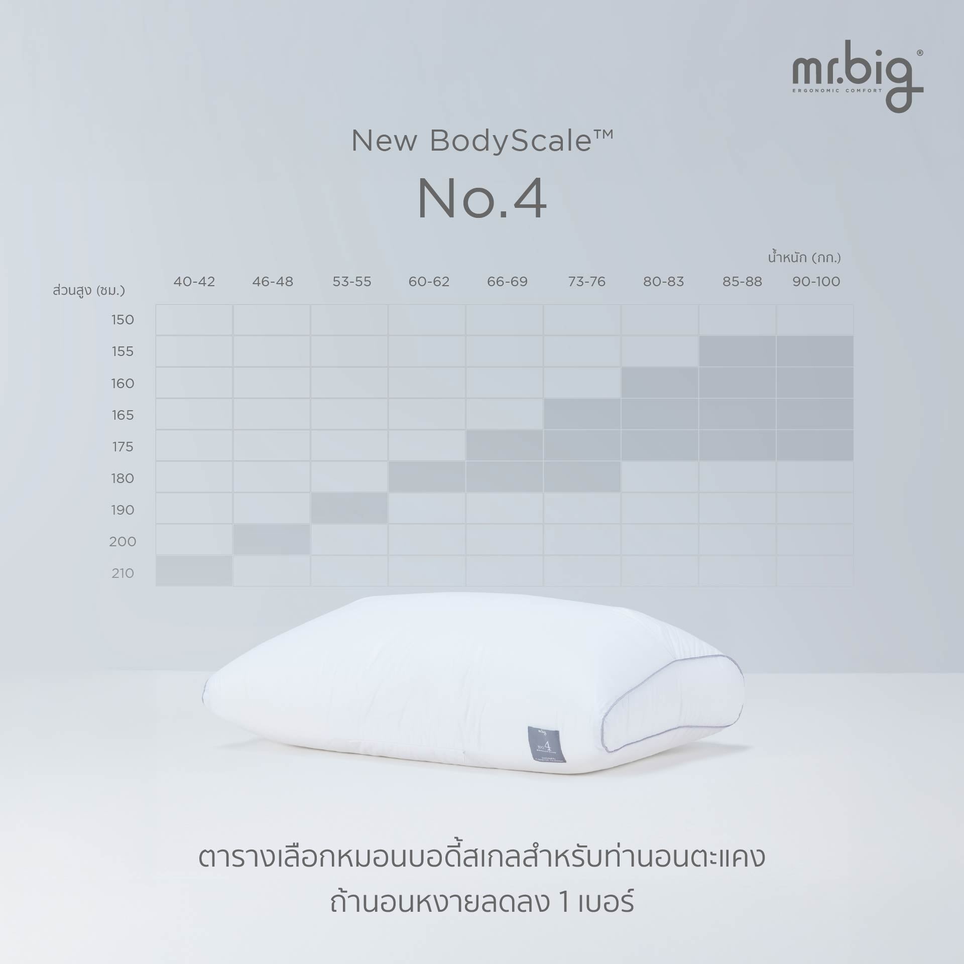 หมอนหนุน ERGONOMIC MR.BIG รุ่น NEW BODYSCALE PILLOW NO.3 สีขาว_7