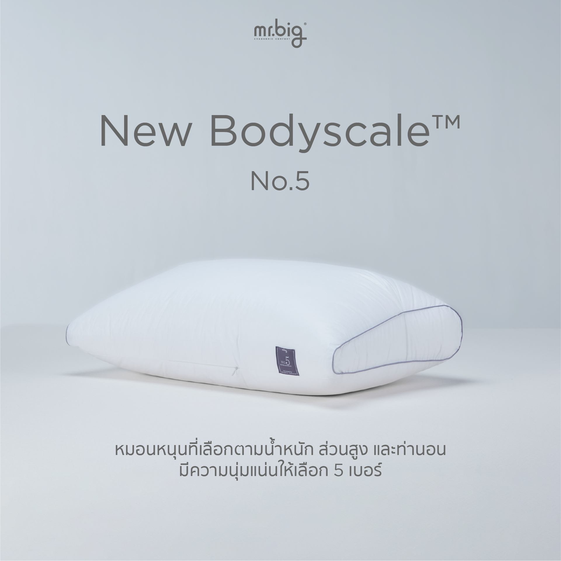 หมอนหนุน ERGONOMIC MR.BIG รุ่น NEW BODYSCALE PILLOW NO.4 สีขาว_8