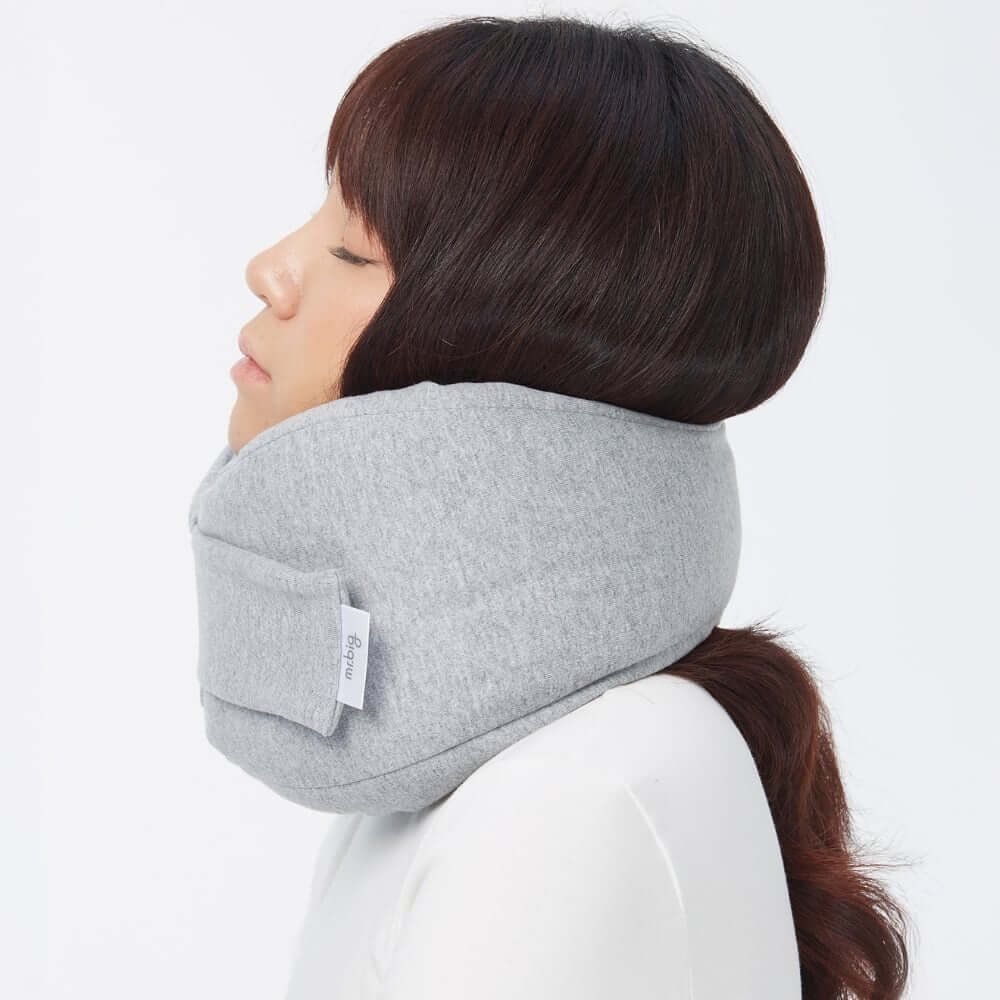 หมอนรองคอ สีเทา (L) หมอนรองคอ mr.big Travel Pillow Grey (L)