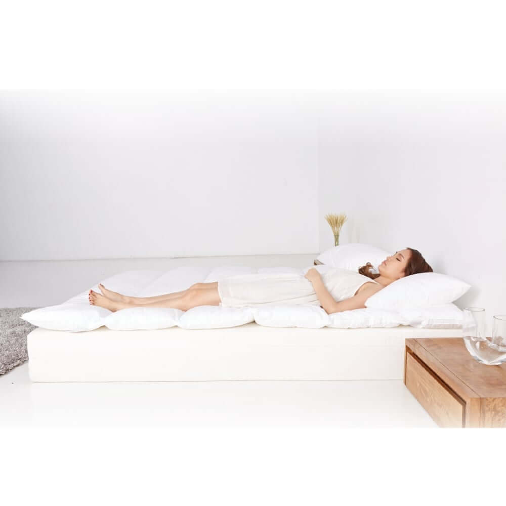 แผ่นรองนอน 5 ฟุต mr.big CloudComforter Topper ท็อปเปอร์เส้นใยนอนสบายแบบไร้จุดกดทับ สีขาว