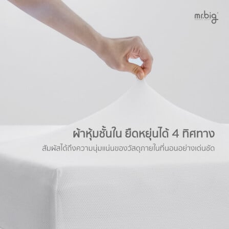 ที่นอน 5 ฟุต mr.big Figured™ Three สีขาว ที่นอนสำหรับคนไซซ์ปานกลาง_4