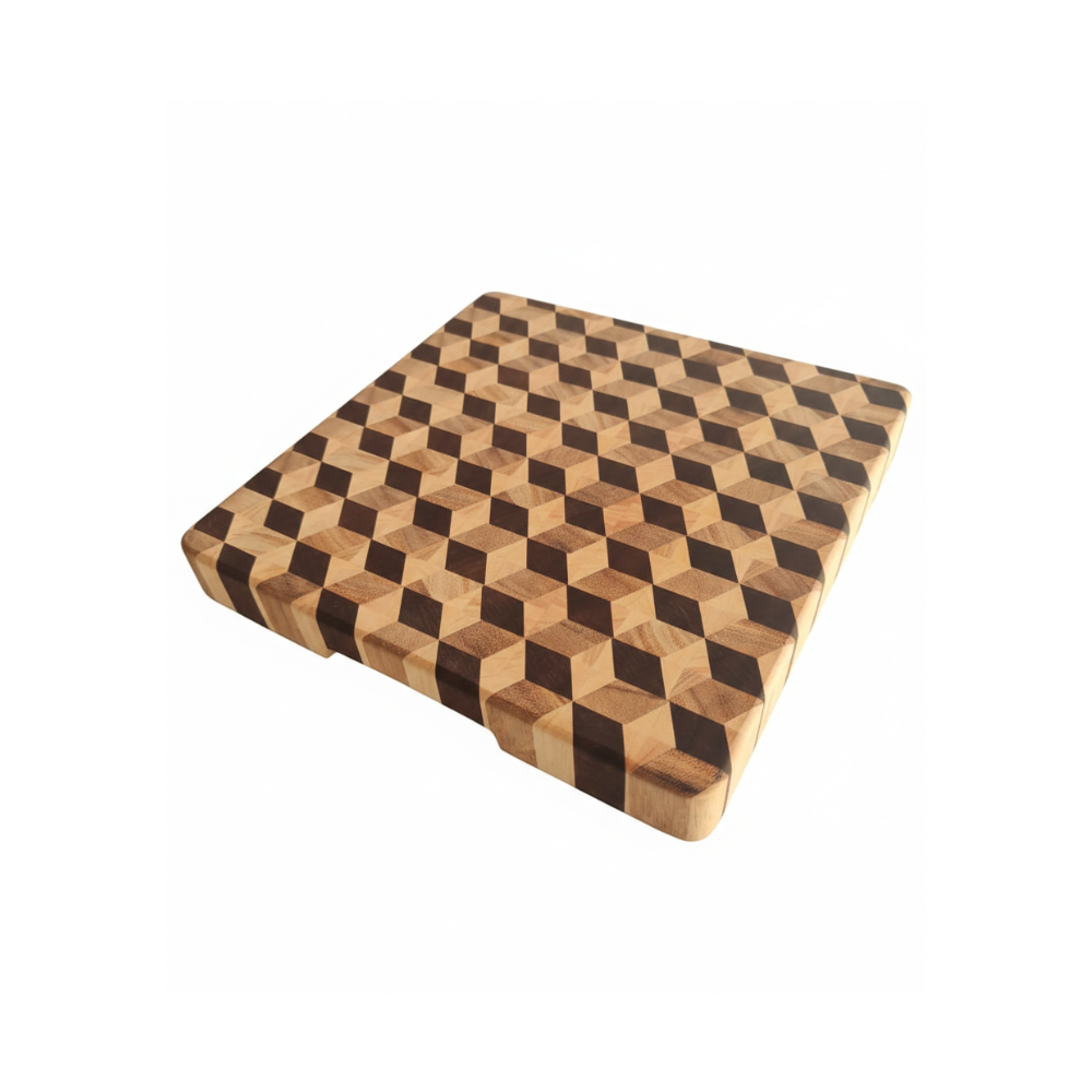 เขียงไม้ ลิงโก้ จัมพ์ รุ่น END GRAIN สามมิติ ขนาด 30X30 ซม_1