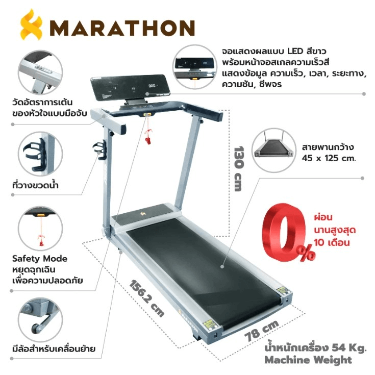 ลู่วิ่ง MARATHON รุ่น MINI - TREADMILL
