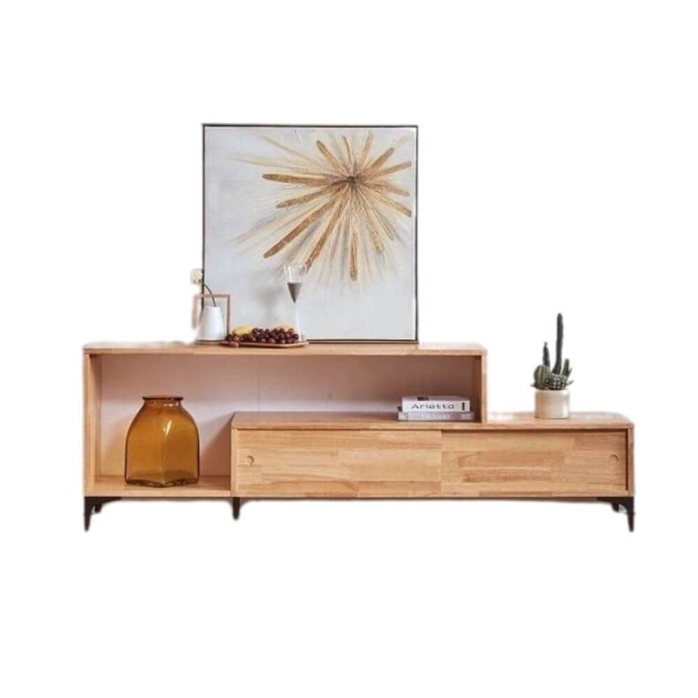 ตู้วางทีวี EVERGREEN FURNITURE  G-1840-2  180X40X45  สีน้ำตาลธรรมชาติ
