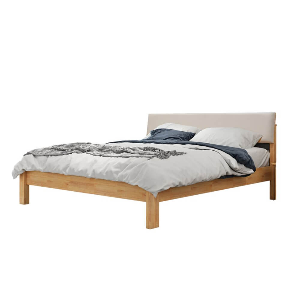 เตียง 6 ฟุต EVERGREEN FURNITURE B-1820-D-PU18 สีไม้ธรรมชาติ_0