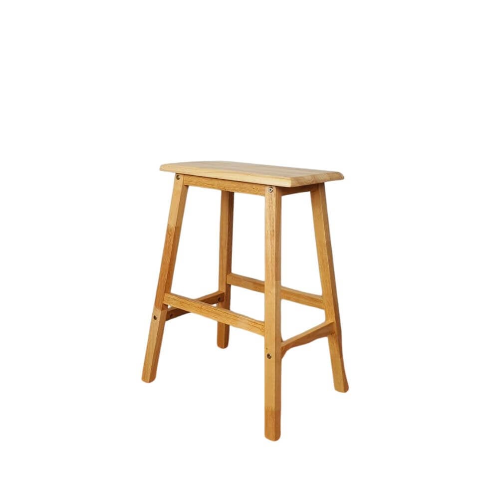 เก้าอี้บาร์ ไม้ยางพาราแท้ เก้าอี้สตูล EVERGREEN FURNITURE STC-24 43X23X60 CM. สีไม้ธรรมชาติ