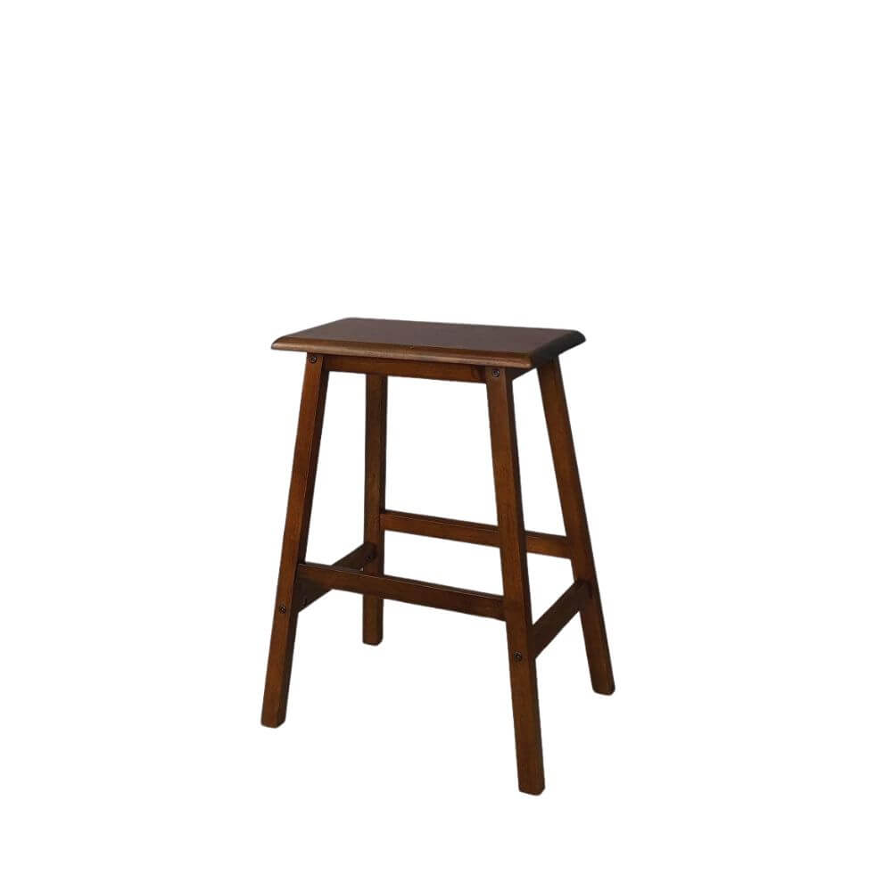 เก้าอี้บาร์ ไม้ยางพาราแท้ เก้าอี้สตูล EVERGREEN FURNITURE STC-24 43X23X60 CM. สีน้ำตาลเข้ม