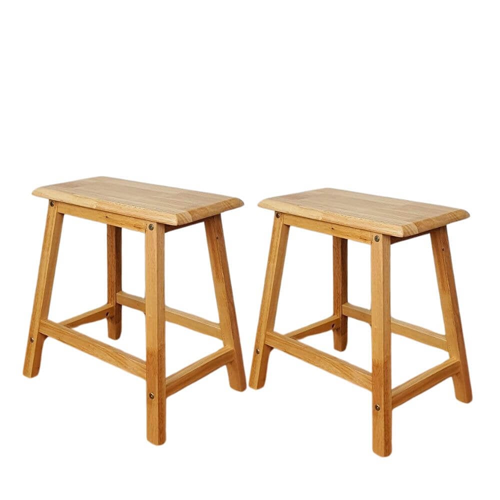 เก้าอี้บาร์ ไม้ยางพาราแท้ เก้าอี้สตูล EVERGREEN FURNITURE STC-18 43X23X45 CM. สีไม้ธรรมชาติ 2 ตัว / กล่อง