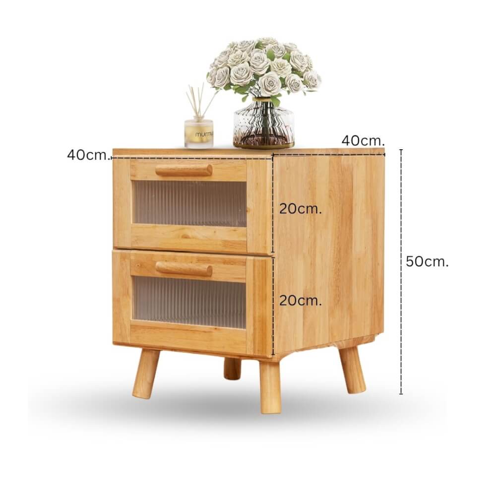 ตู้ข้างเตียง  EVERGREEN FURNITUR G-4364-3-R30-WR 40X40X50 ซม. สีไม้ธรรมชาติ_1