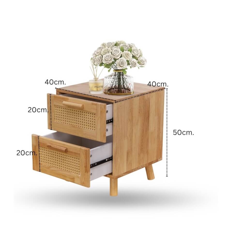 ตู้ข้างเตียง  EVERGREEN FURNITUR G-4364-4-R30-WR 40X40X50 ซม. สีไม้ธรรมชาติ_1