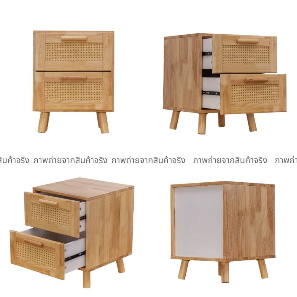 ตู้ข้างเตียง  EVERGREEN FURNITUR G-4364-4-R30-WR 40X40X50 ซม. สีไม้ธรรมชาติ_3