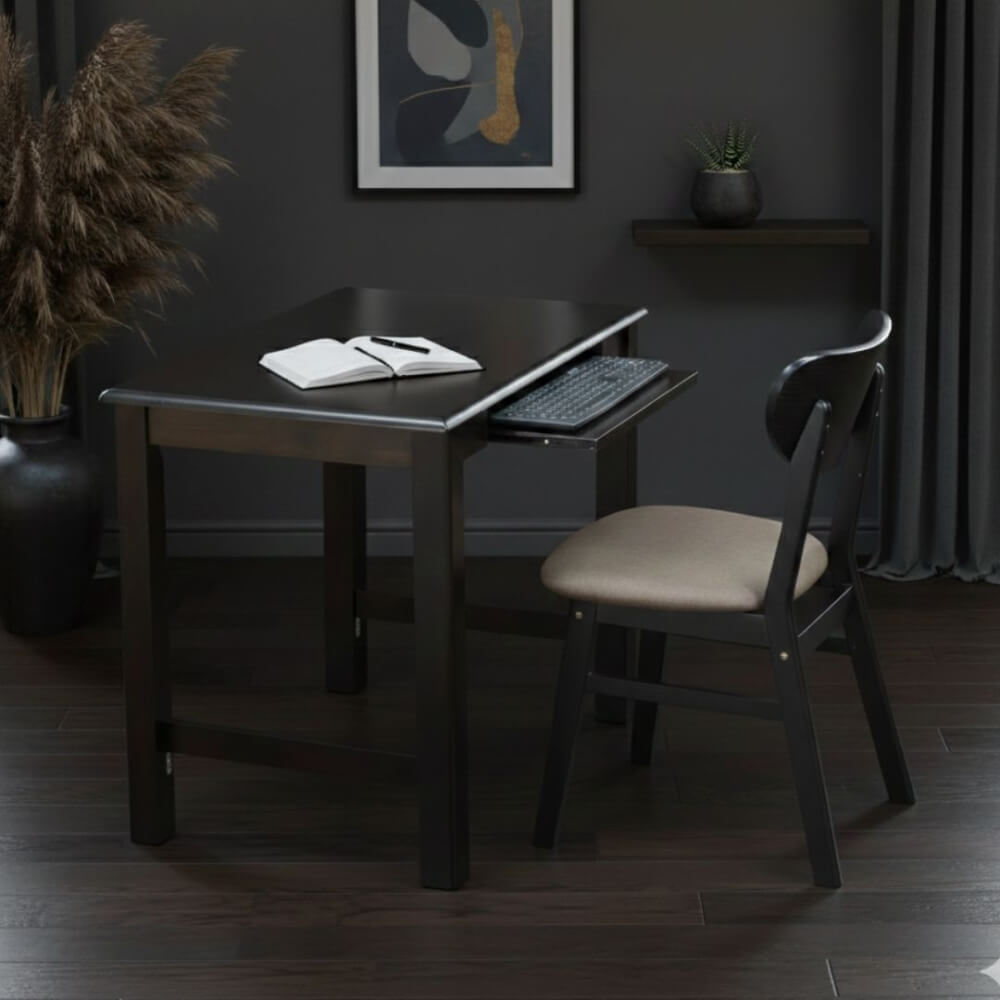 โต๊ะทำงาน CWT EVERGREEN FURNITURE ขนาด 90X60X74 ซม. สีวอลนัท ไม้ยางพารา_3