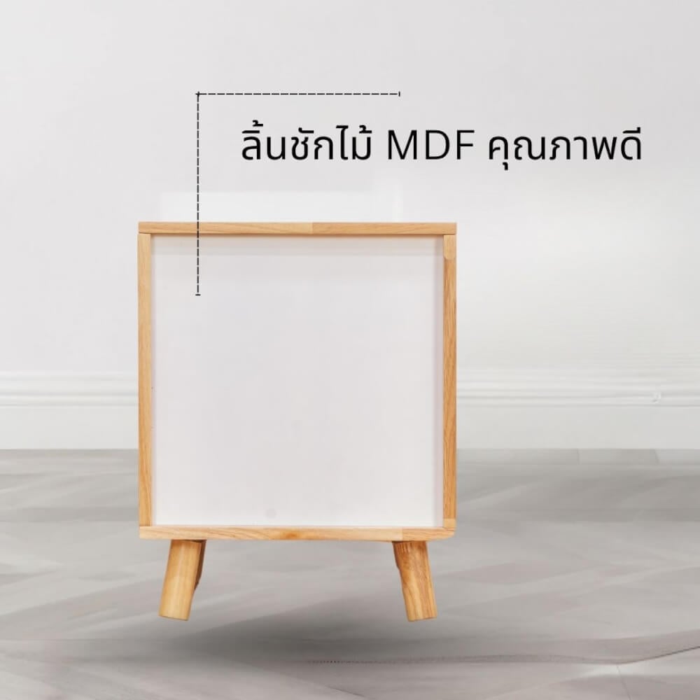 ตู้ข้างเตียง  EVERGREEN FURNITUR G-4364-3-R30-WR 40X40X50 ซม. สีไม้ธรรมชาติ_4