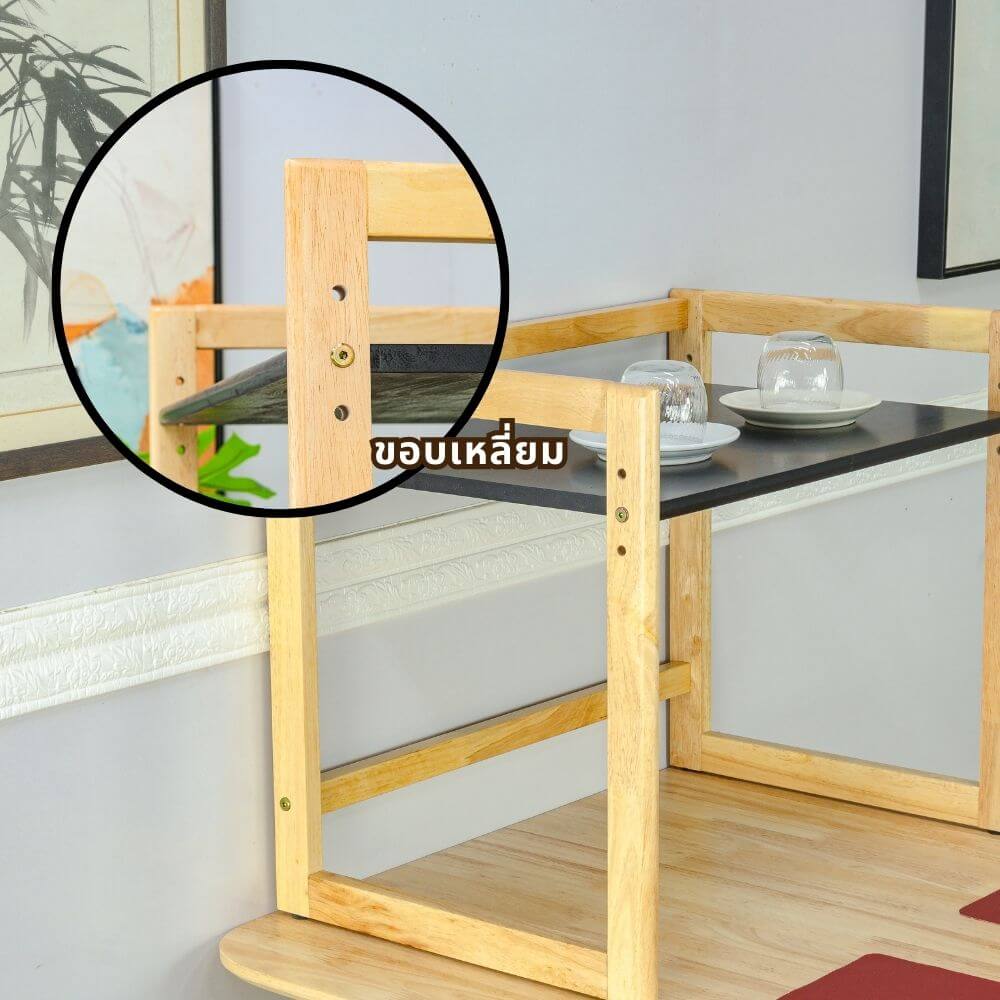 ชั้นวางไมโครเวฟ EVERGREEN FURNITUR SDOS-HN 59*44*50 CM สีไม้ธรรมชาติ ขอบเหลี่ยม_5