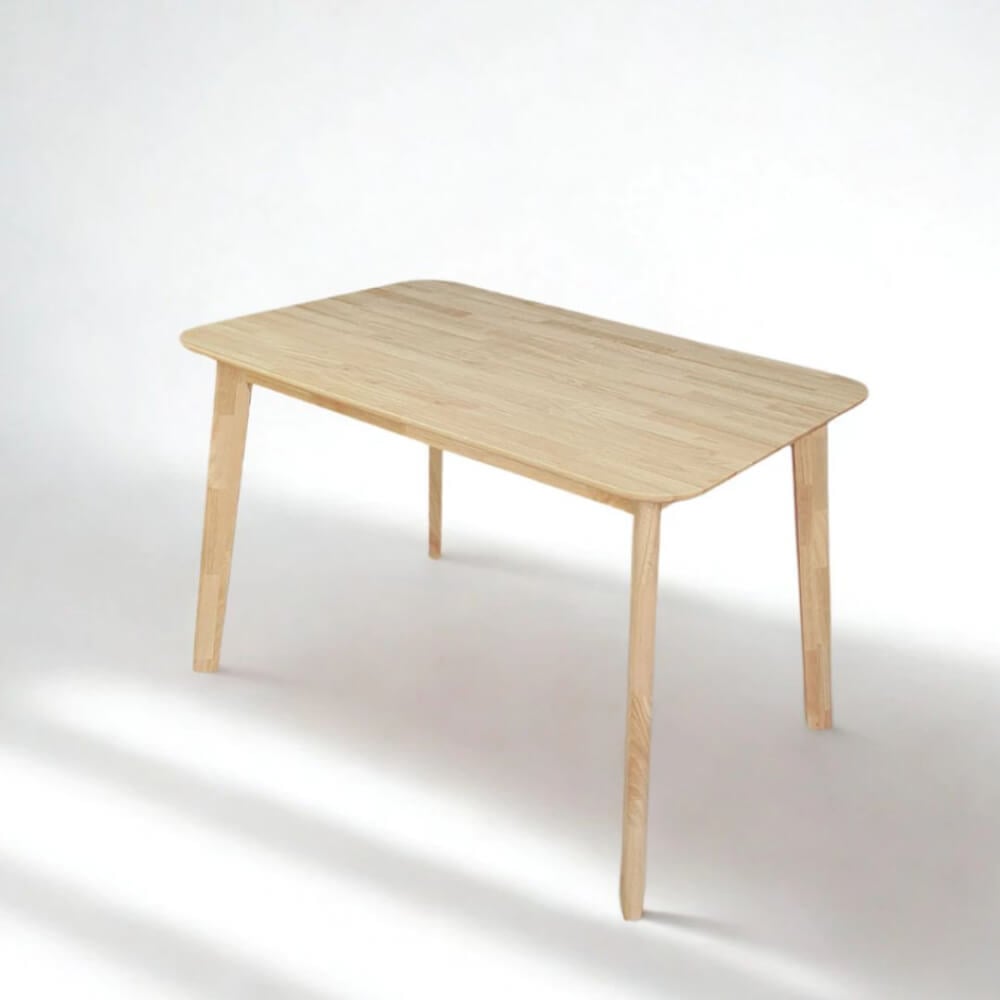 โต๊ะทานอาหารไม้ยางพารา EVERGREEN FURNITURE 120X74X74 ซม. สีน้ำตาลธรรมชาติ
