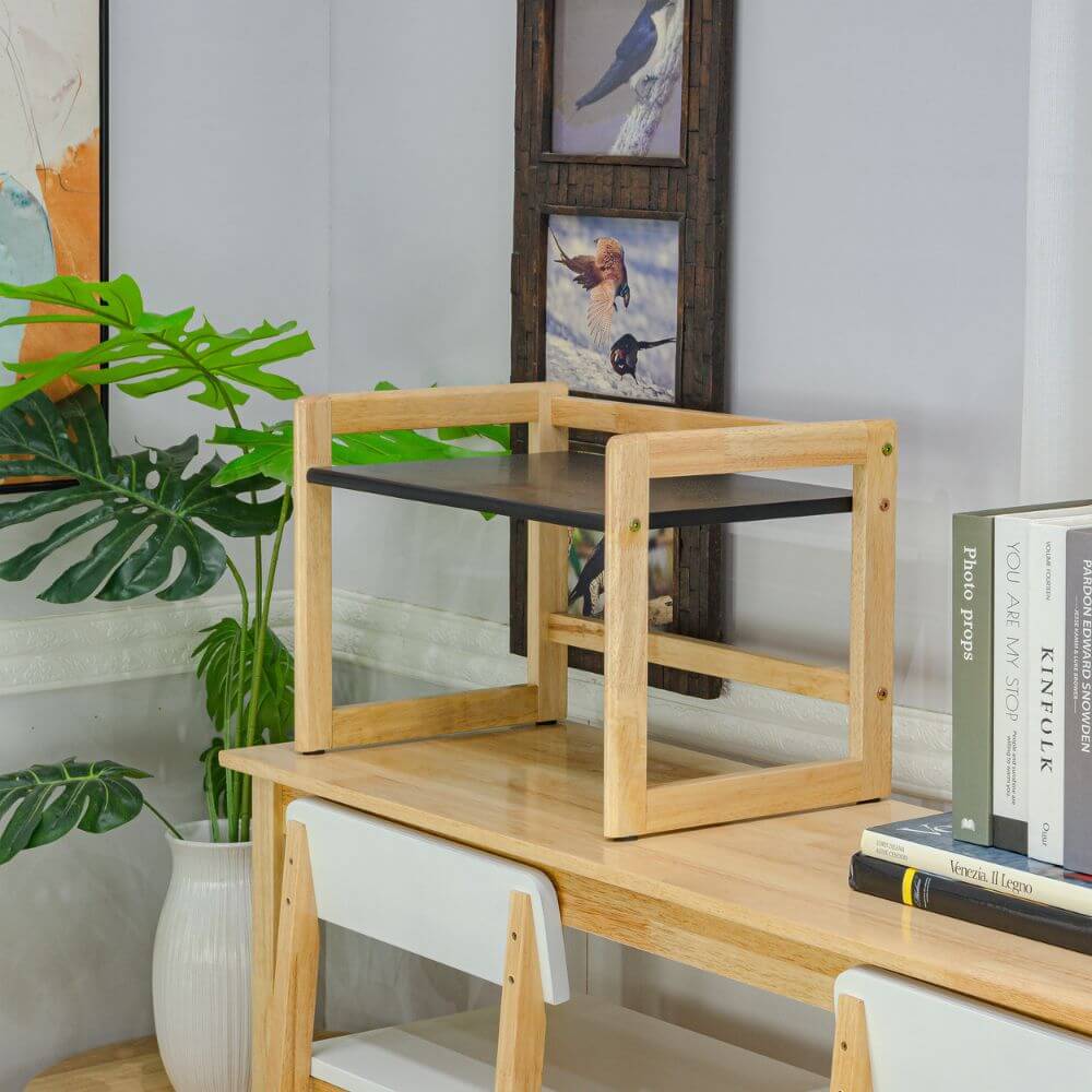 ชั้นวางไมโครเวฟ EVERGREEN FURNITUR SDTS-R-HN 52*37*36 CM สีไม้ธรรมชาติ ขอบมน