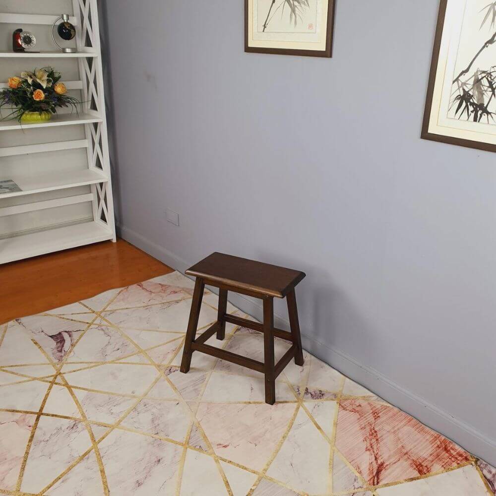 เก้าอี้บาร์ ไม้ยางพาราแท้ เก้าอี้สตูล EVERGREEN FURNITURE STC-18 43X23X45 CM. สีน้ำตาลเข้ม
