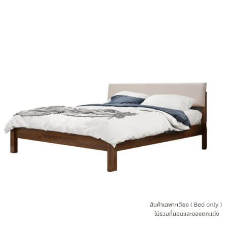 เตียง 5 ฟุต EVERGREEN FURNITURE B-1520-D-PU18 สีไม้เข้ม_0