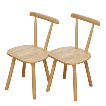 เก้าอี้หมุนไม้ยางพารา EVERGREEN FURNITURE RC 57X42X86 CM. สีไม้ธรรมชาติ 2ตัว / กล่อง_0