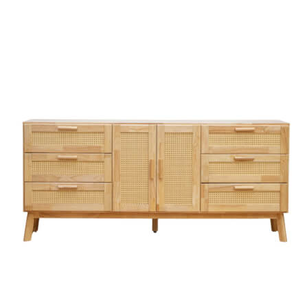ตู้วางทีวี EVERGREEN FURNITURE  G-6184-4-9FWR 170X40X84  สีน้ำตาลธรรมชาติ_0