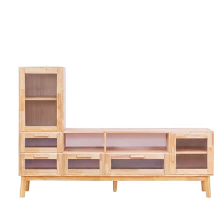ตู้วางทีวี EVERGREEN FURNITURE รุ่น GL-18-FWR-3-4 ไม้ยางพารา สีไม้ธรรมชาติ_0