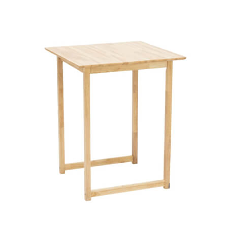 โต๊ะบาร์ไม้ยางพารา EVERGREEN FURNITURE TC 80X80X90ซม. สีน้ำตาลธรรมชาติ_0