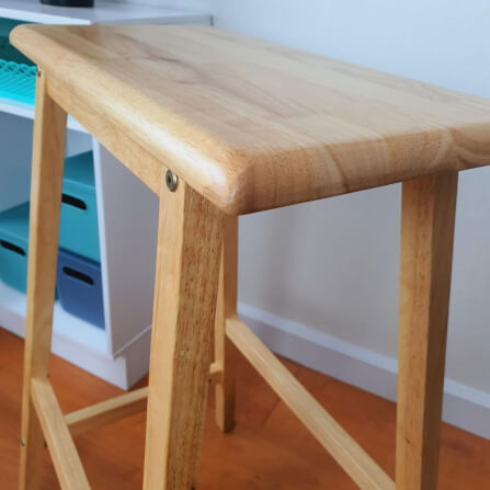 เก้าอี้บาร์ ไม้ยางพาราแท้ เก้าอี้สตูล EVERGREEN FURNITURE STC-29 43X23X73 CM. สีไม้ธรรมชาติ_1