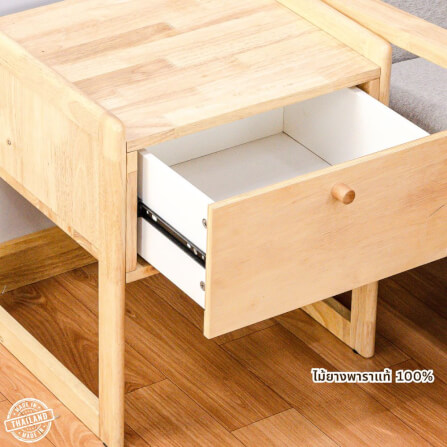 โต๊ะข้างไม้ยางพารา EVERGREEN FURNITUR SDUST-N 40*44*54.5 CM สีไม้ธรรมชาติ_3