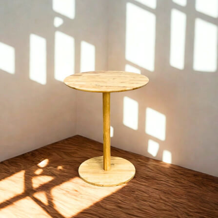 โต๊ะกลมฐานกลม EVERGREEN FURNITURE CT 60X60X74 ซม. สีไม้ธรรมชาติ_4