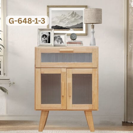 ตู้เตี้ยอเนกประสงค์ EVERGREEN FURNITURE . G-648-1-3 ขนาด 60X40X80ซม. สีธรรมชาติ_7