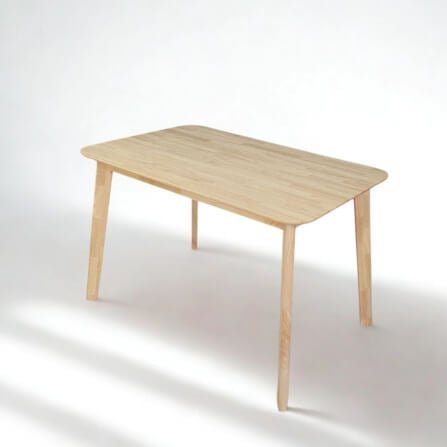 โต๊ะทานอาหารไม้ยางพารา EVERGREEN FURNITURE 120X74X74 ซม. สีน้ำตาลธรรมชาติ_7