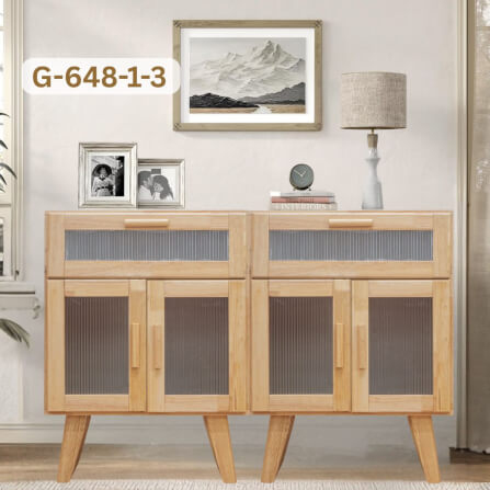 ตู้เตี้ยอเนกประสงค์ EVERGREEN FURNITURE . G-648-1-3 ขนาด 60X40X80ซม. สีธรรมชาติ_6