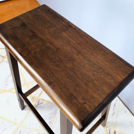 เก้าอี้บาร์ ไม้ยางพาราแท้ เก้าอี้สตูล EVERGREEN FURNITURE STC-29 43X23X73 CM. สีน้ำตาลเข้ม_2