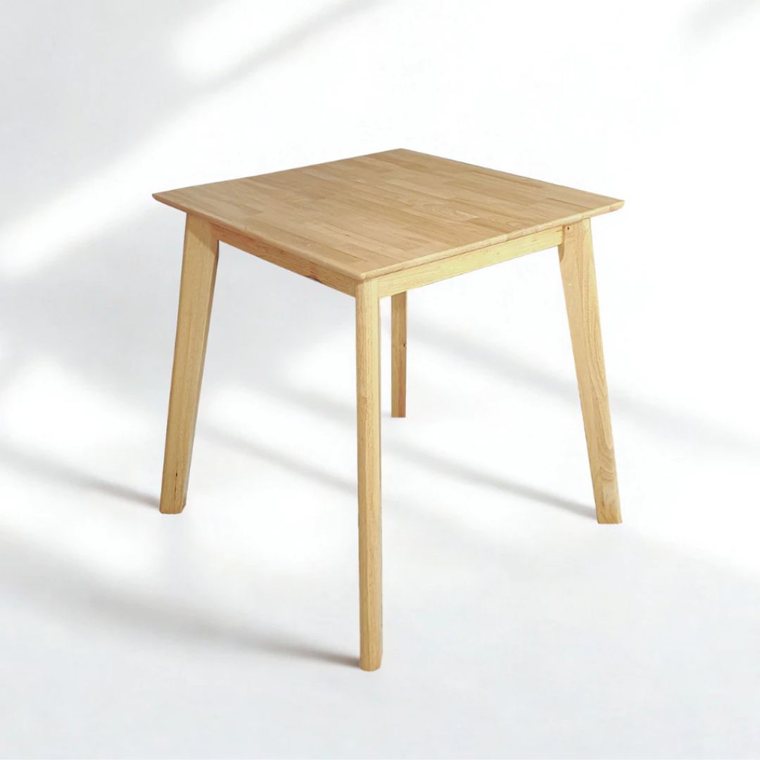 โต๊ะทานอาหารไม้ยางพารา EVERGREEN FURNITURE 80X80X74 ซม. สีน้ำตาลธรรมชาติ_6