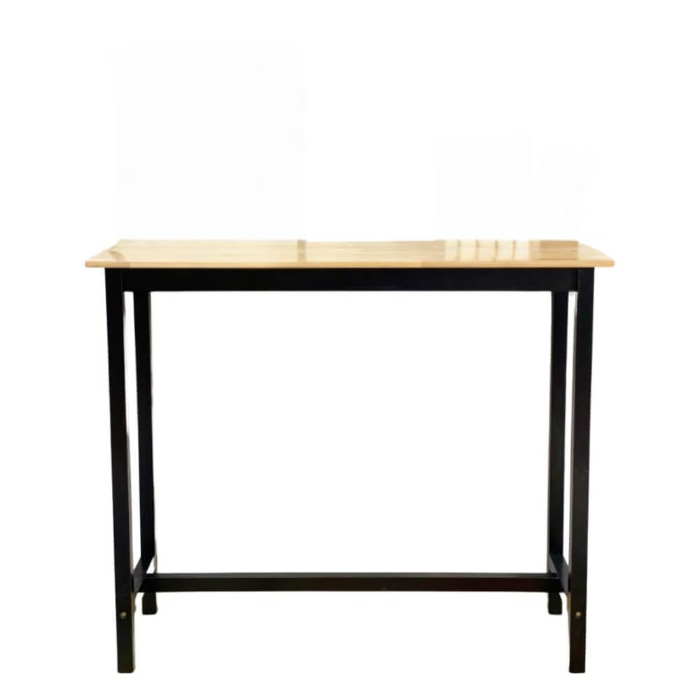 โต๊ะบาร์ไม้ยางพารา Evergreen Furniture TH 120x40x100ซม. สีไม้ธรรมชาติ-สีดำ