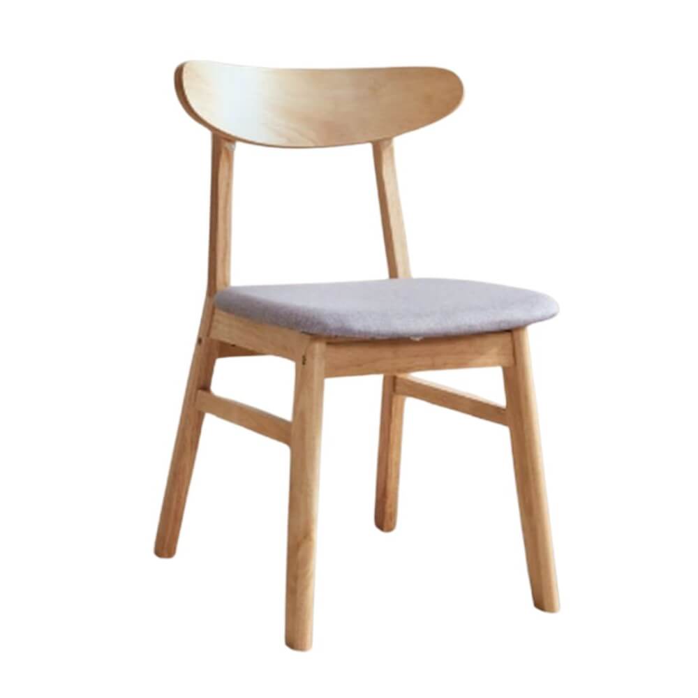 เก้าอี้ทานข้าวไม้ยางพารา  Evergreen Furniture IK+  42x52x85 ซม.สีไม้ธรรมชาติ_0