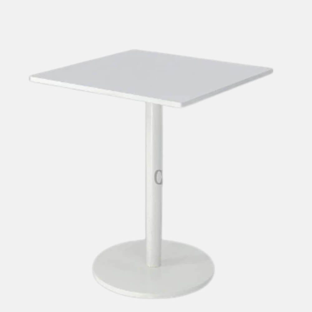 โต๊ะเหลี่ยมฐานกลม EVERGREEN FURNITURE CT 60X60X74ซม.  สีขาว