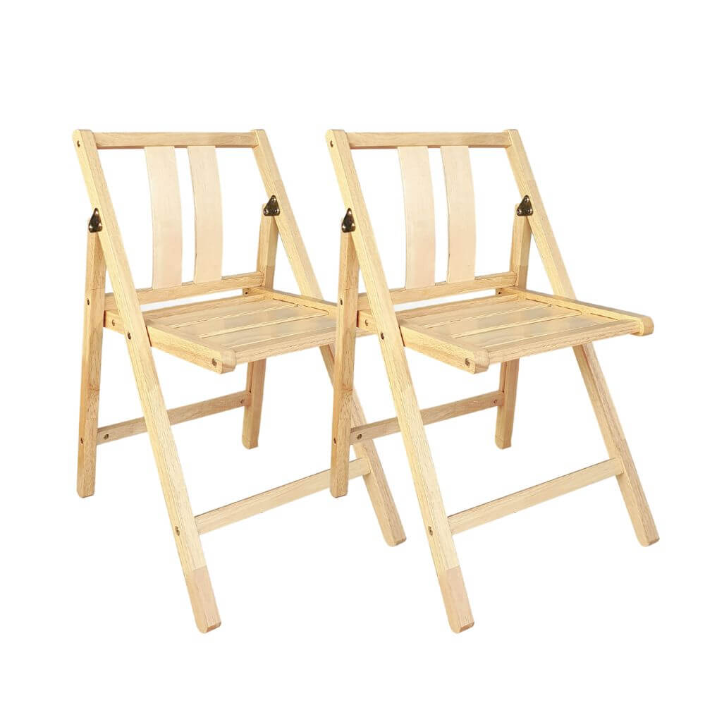 เก้าอี้พับได้อเนกประสงค์ EVERGREEN FURNITURE รุ่นFC2 ขนาด50X45X74ซม สีไม้ธรรมชาติ 2ตัว / กล่อง