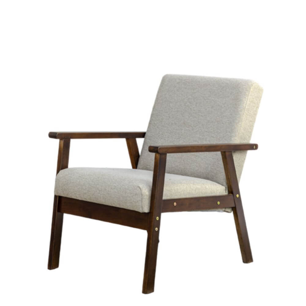 โซฟาไม้ยางพารา 1 ที่นั่ง EVERGREEN FURNITURE S-C-01 74*55*62 สีวอลนัท_0
